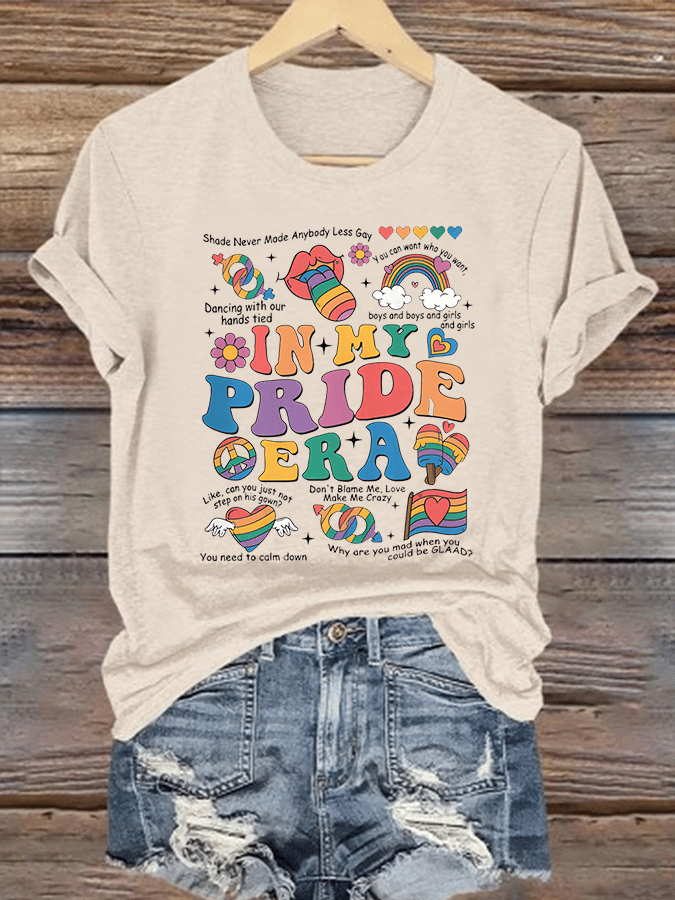 Women's In My Pride Era, Pride Month Print T-Shirt