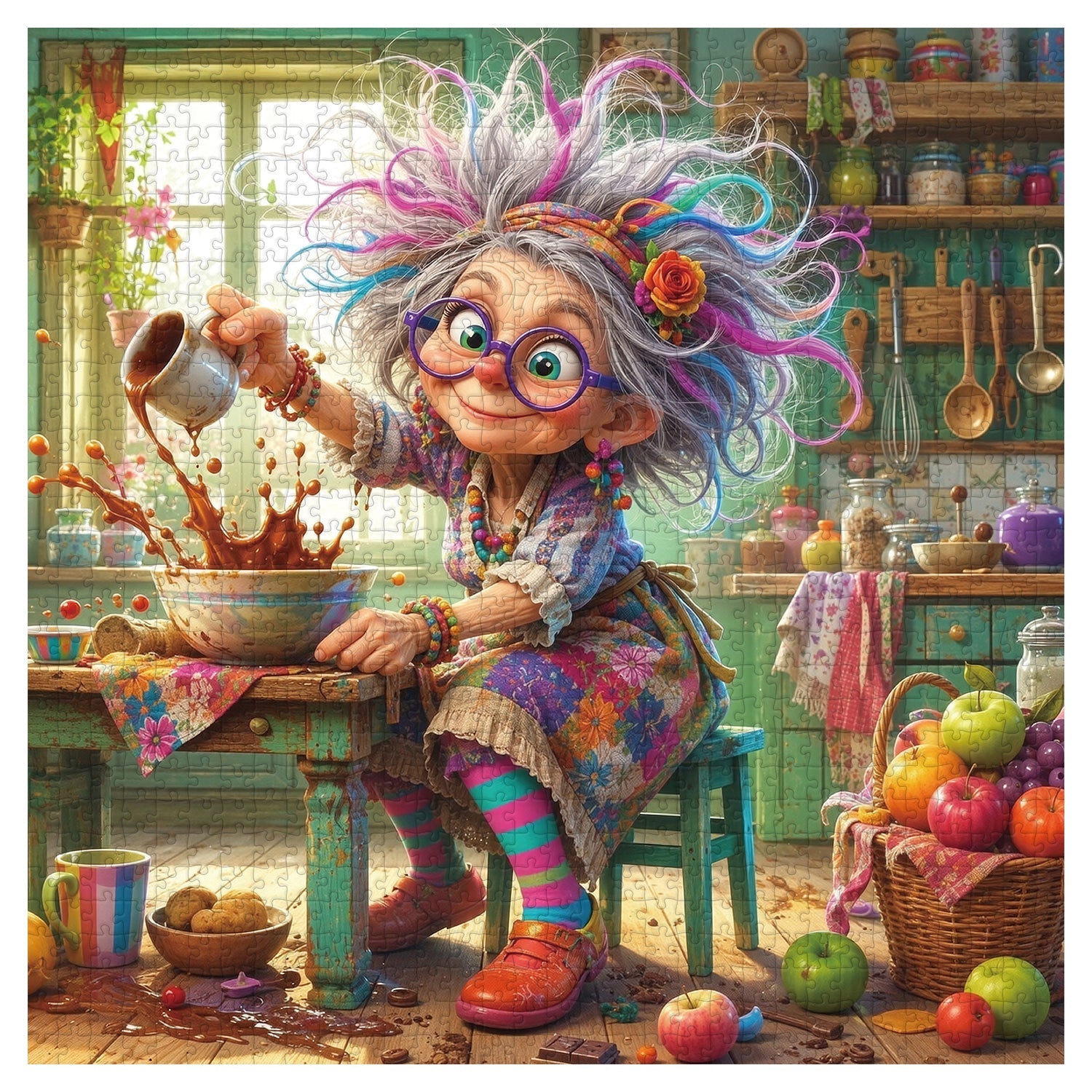 The Naughty Grandma Jigsaw Puzzle 1000 Pieces