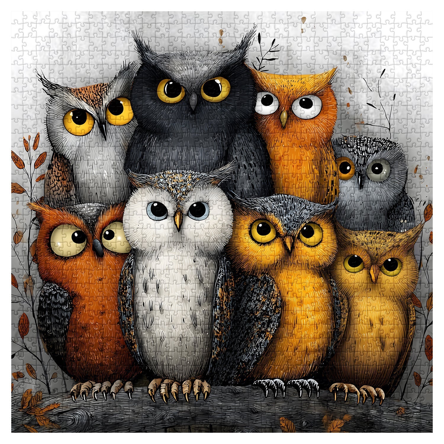 Whimsical Owls Jigsaw Puzzle 1000 Pieces