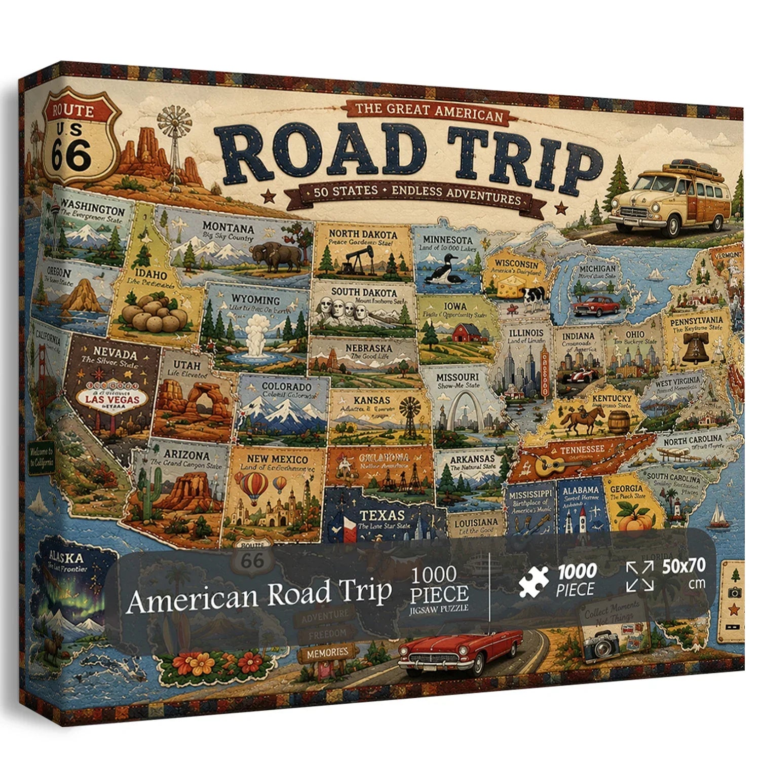 American Road Trip Jigsaw Puzzle 1000 Piece