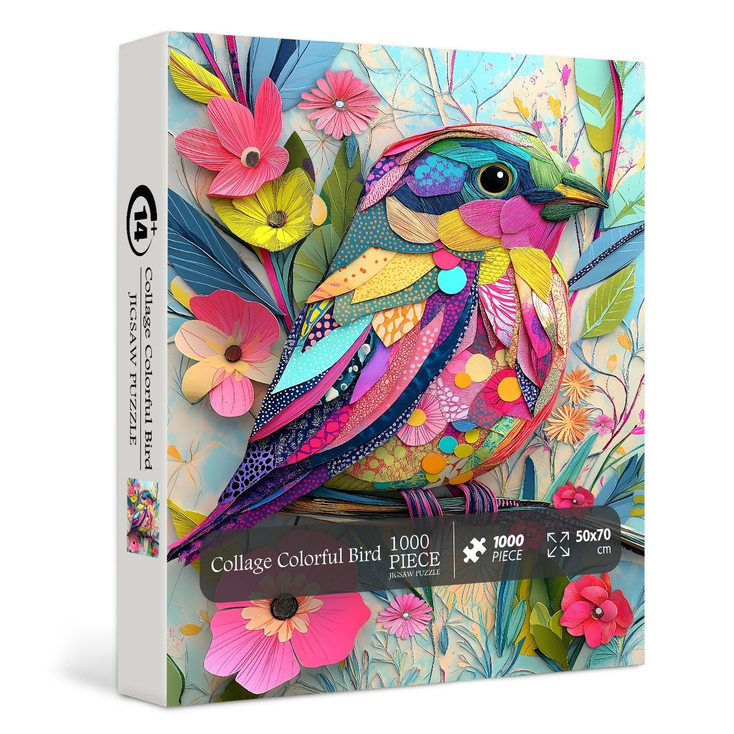 Collage Colorful Bird Jigsaw Puzzle 1000 Pieces