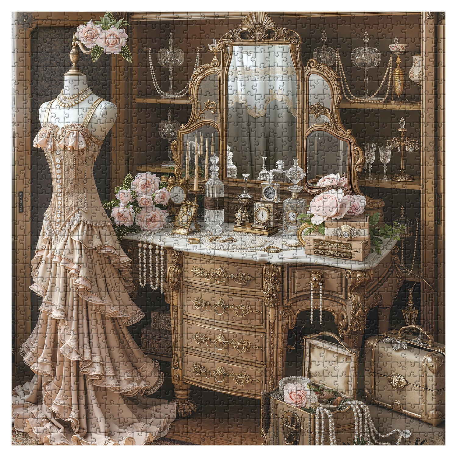 Gilded Boudoir Dreams Jigsaw Puzzle 1000 Piece