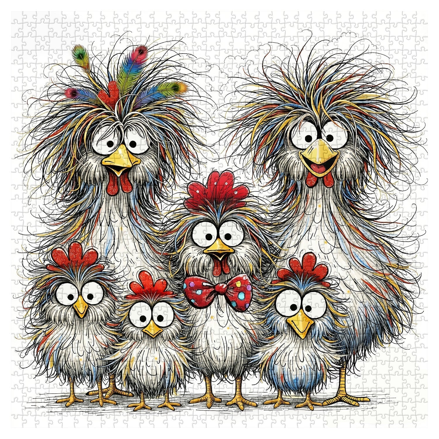 The Scruffy Chicks Jigsaw Puzzle 1000 Pieces