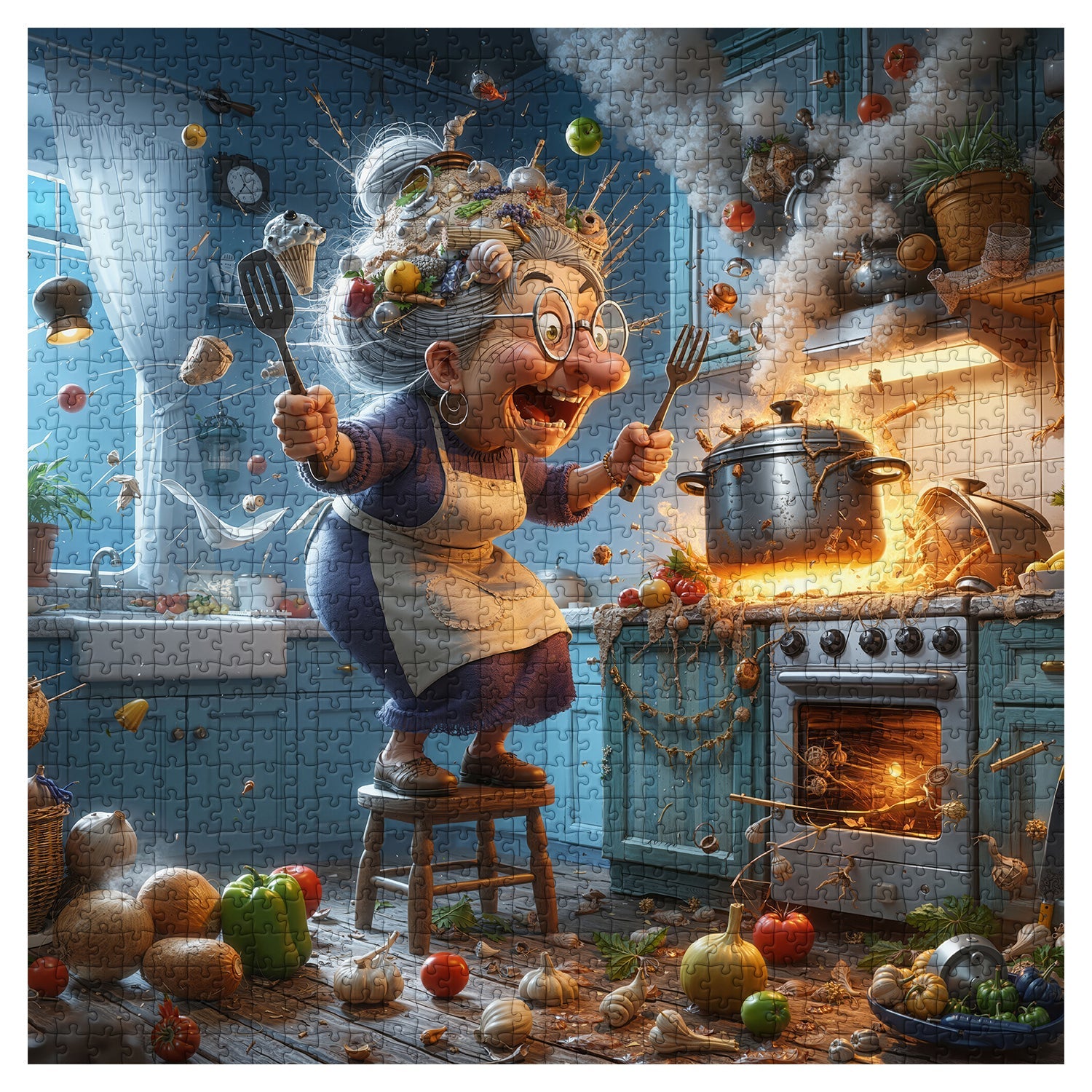 Grandma's Culinary Storm Jigsaw Puzzle 1000 Pieces