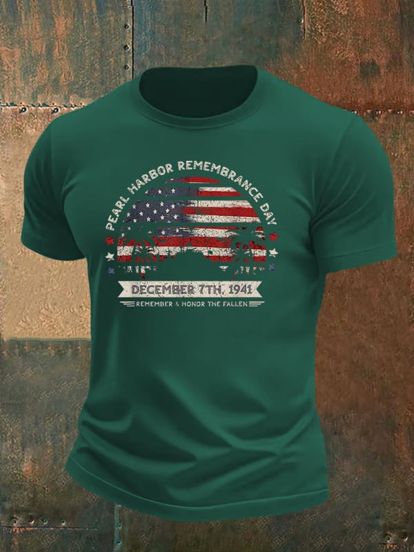🔥Buy 3 Get 15% Off Men's Pearl Harbor Memorial Day Hawaii USA Flag Day of Infamy T-shirt