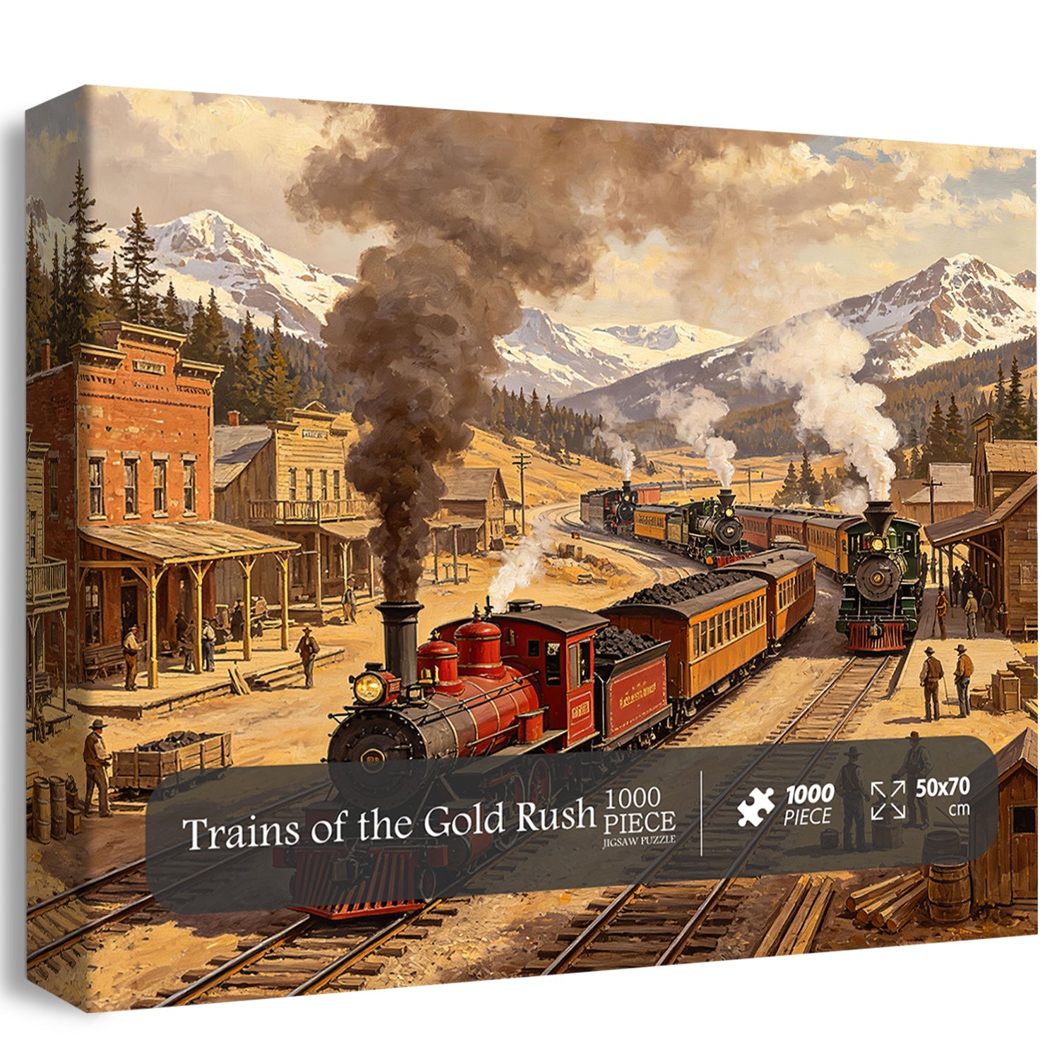Trains of the Gold Rush Jigsaw Puzzle 1000 Pieces
