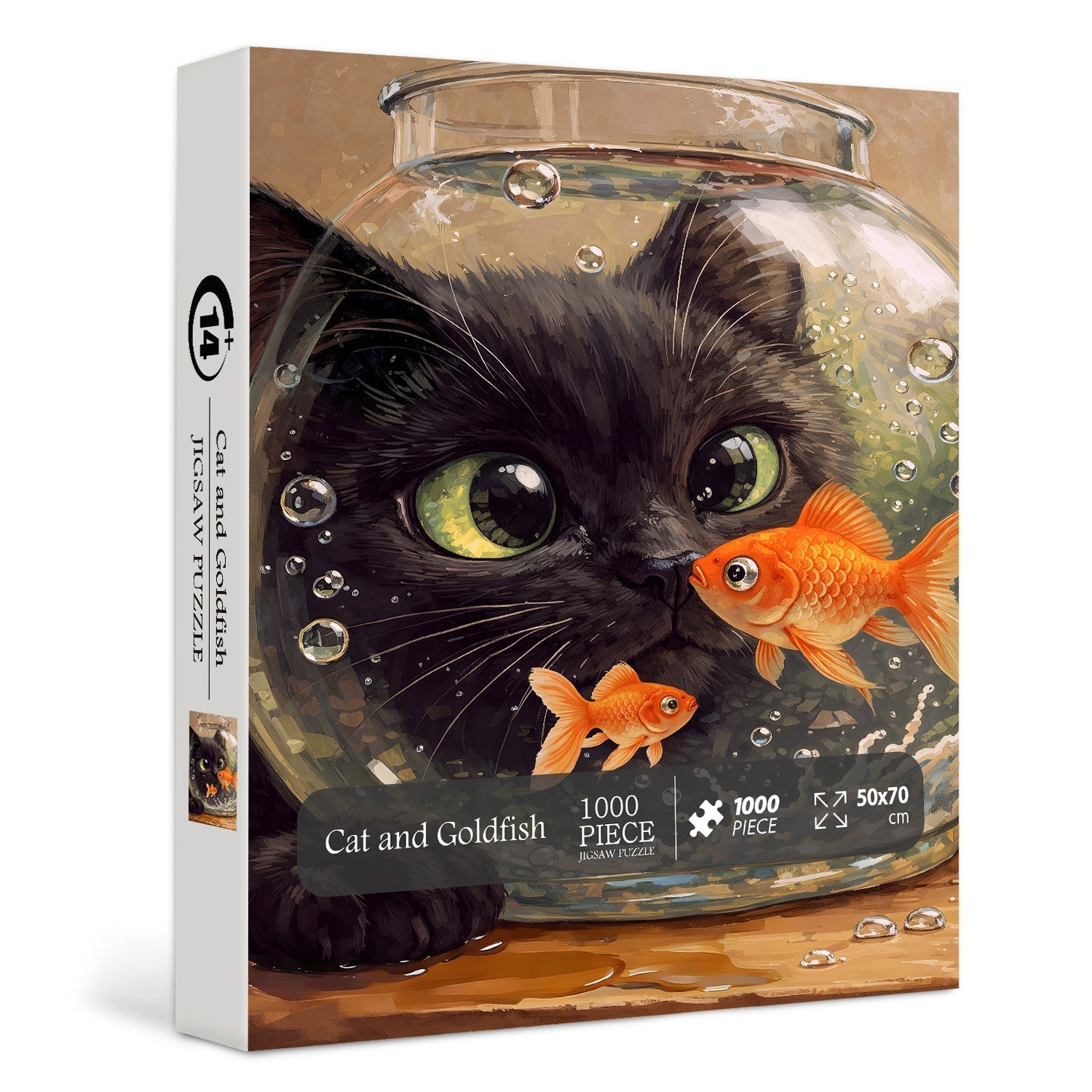 Cat and Goldfish Jigsaw Puzzle 1000 Pieces