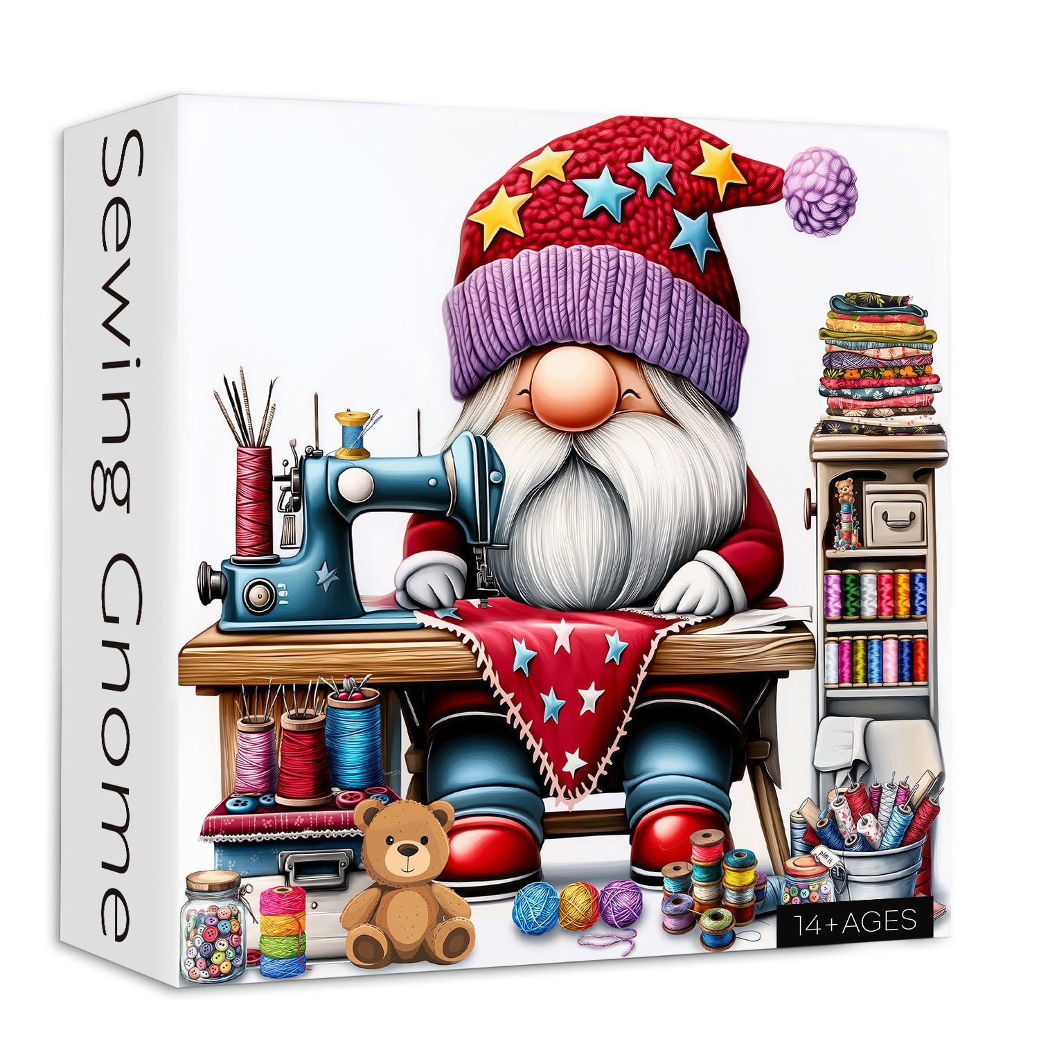 Sewing Gnome Jigsaw Puzzle 1000 Pieces