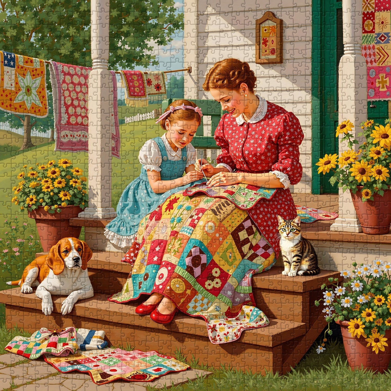 Porch Craft Time Jigsaw Puzzle 1000 Pieces