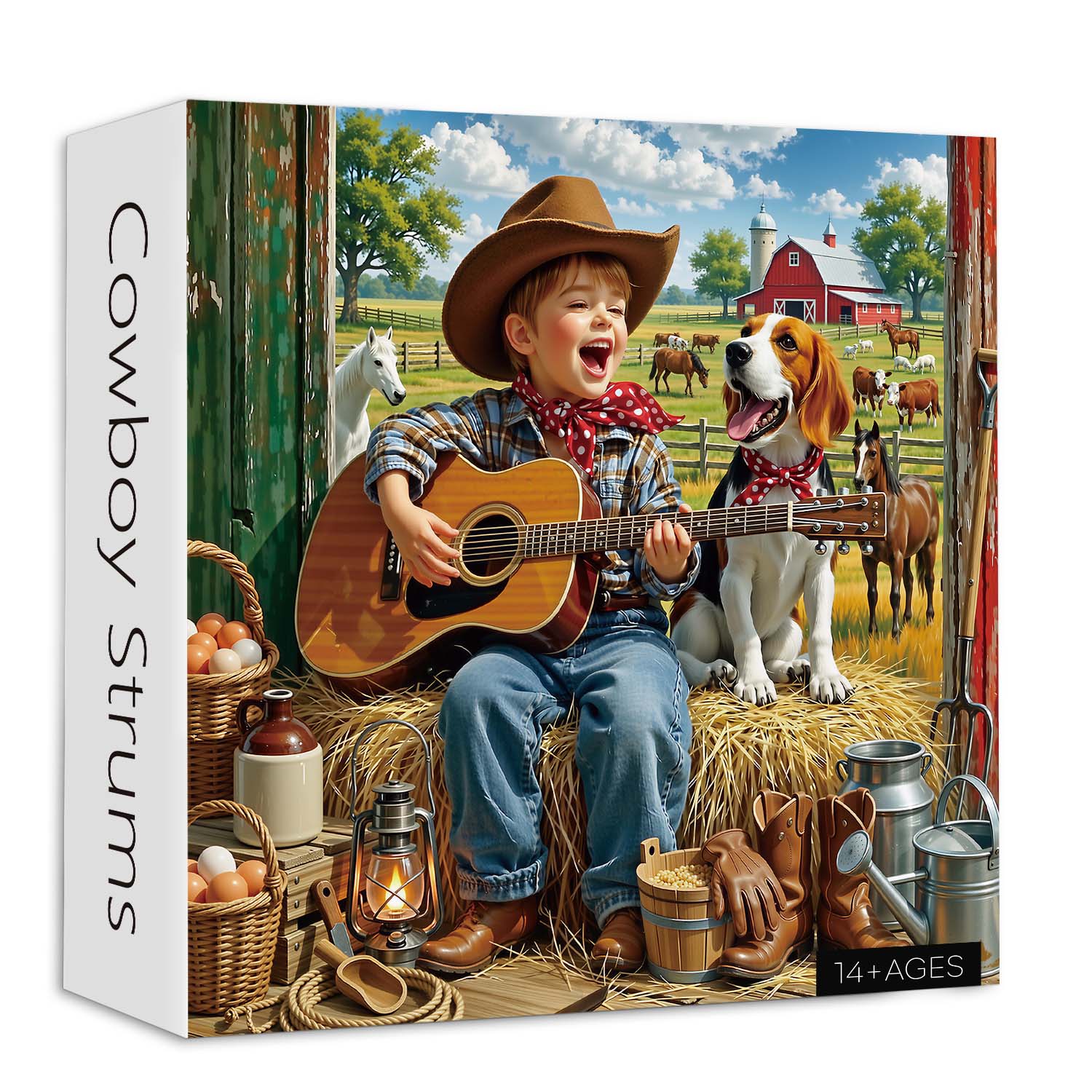 Cowboy Strums Jigsaw Puzzle 1000 Piece