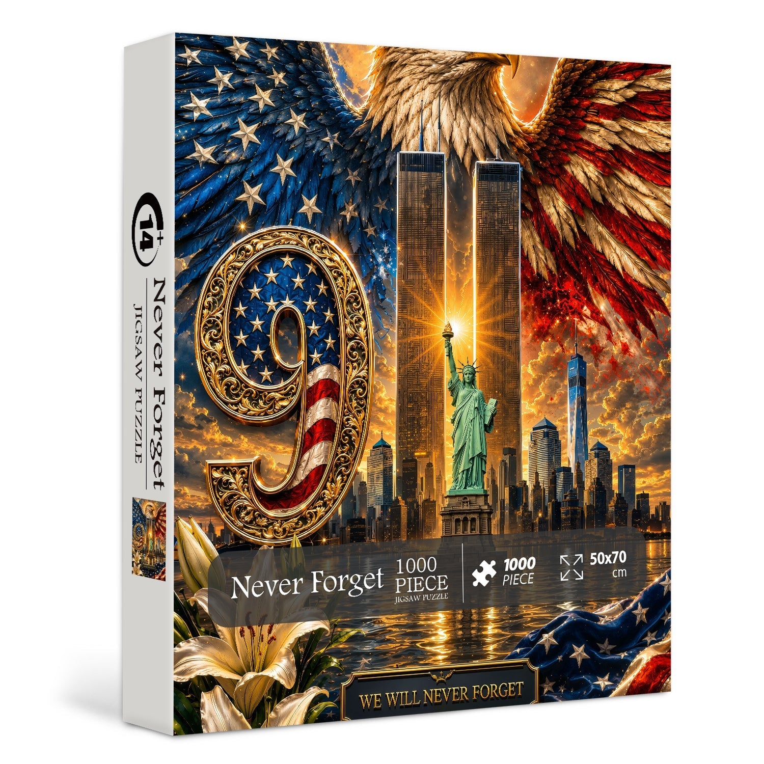 Never Forget 9/11 Jigsaw Puzzle 1000 Pieces