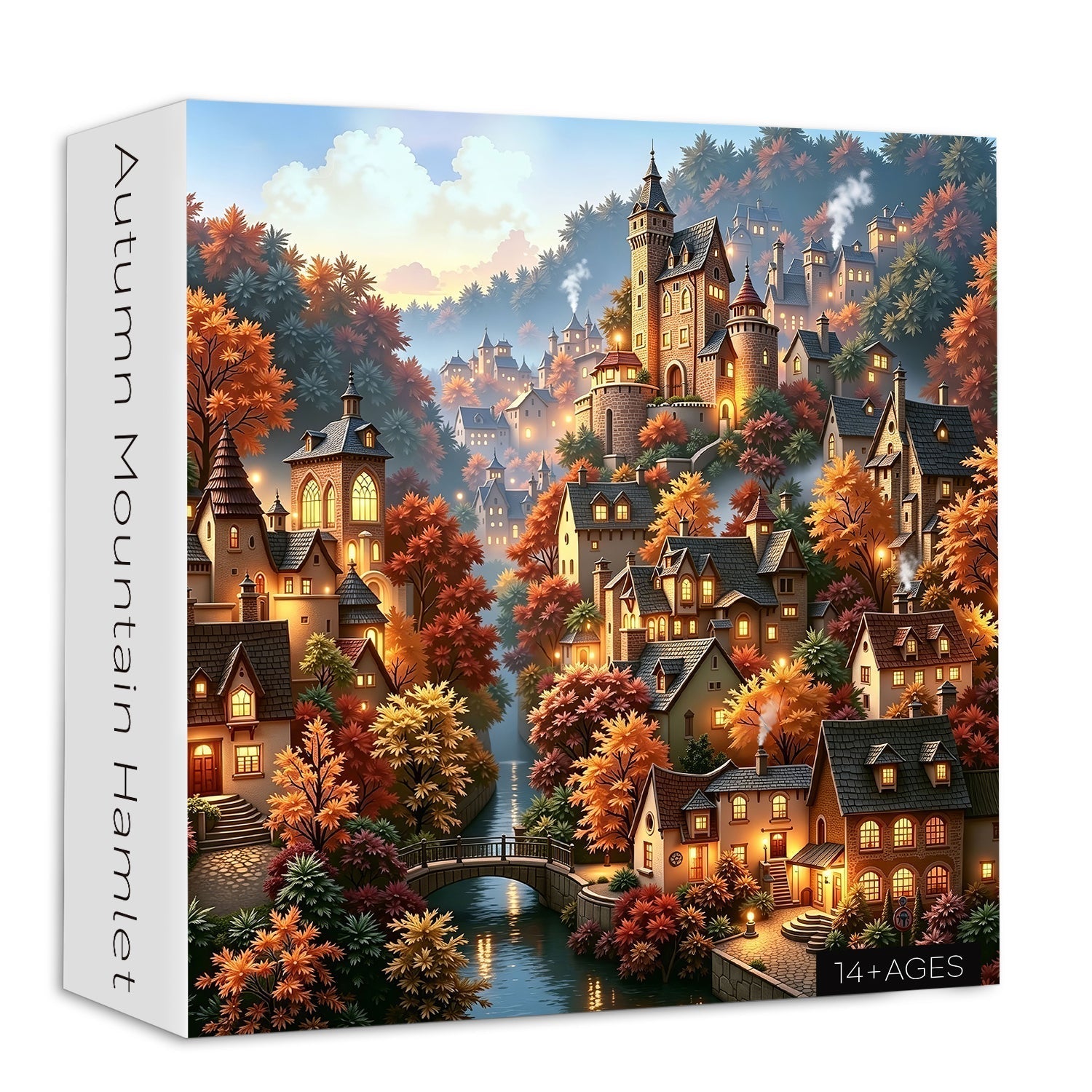 Autumn Mountain Hamlet Jigsaw Puzzle 1000 Pieces