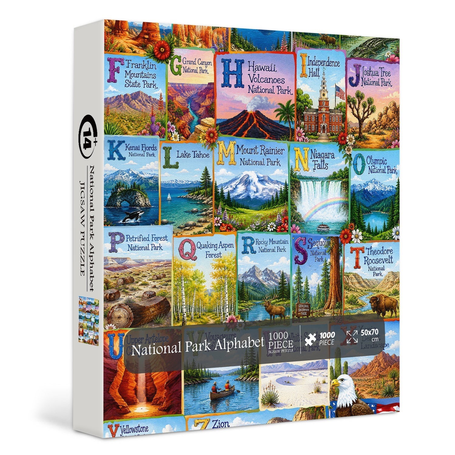 National Park Alphabet Jigsaw Puzzle 1000 Piece