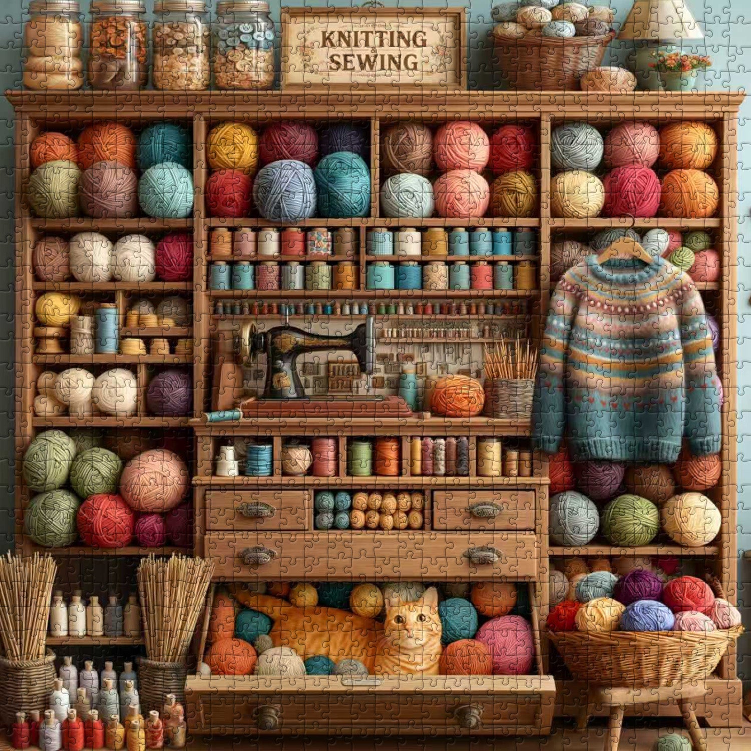The Knitting Nook Jigsaw Puzzle 1000 Pieces