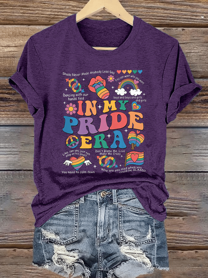 Women's In My Pride Era, Pride Month Print T-Shirt