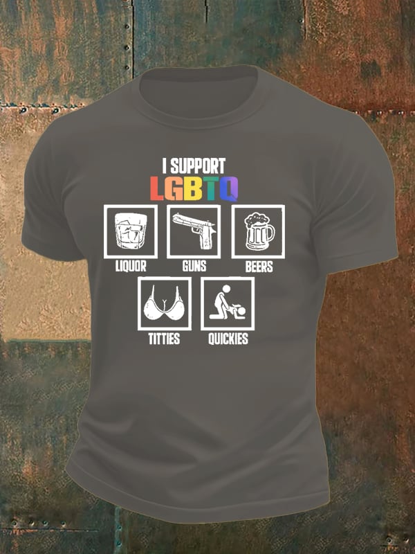 Men's I support LGBTQ Print T-shirt