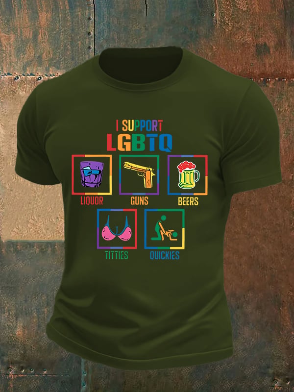 Men's I support LGBTQ Print T-shirt