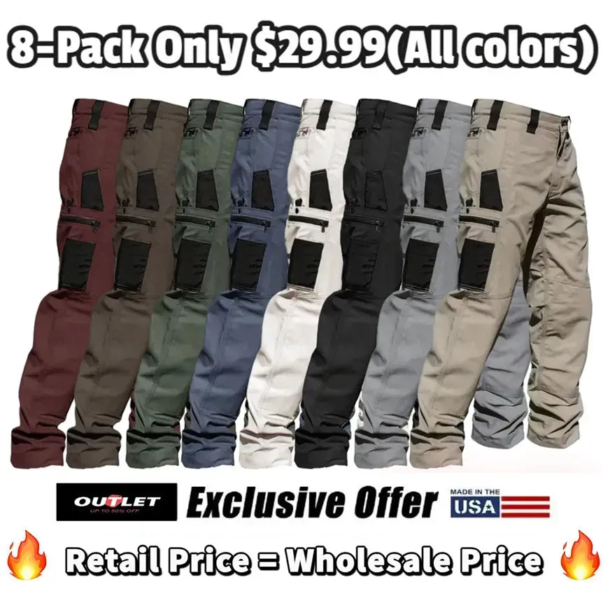 🔥Men's Loose-Fit Utility Jeans🔥8-Pack - All Colors Included, Only $29.99