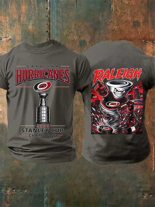 Men's 2026 Ice Hockey Champions Fans Printed T-Shirt