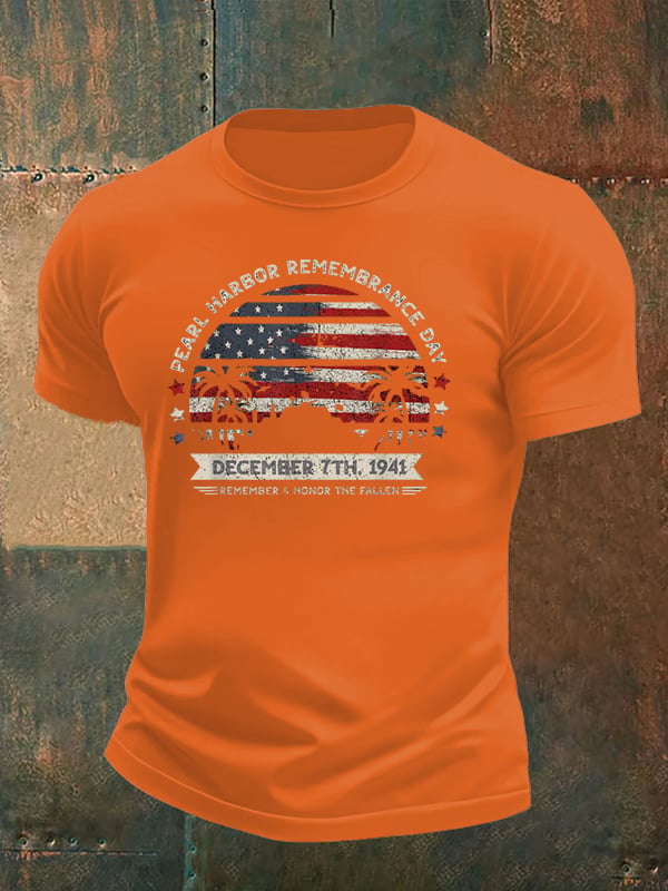 🔥Buy 3 Get 15% Off Men's Pearl Harbor Memorial Day Hawaii USA Flag Day of Infamy T-shirt