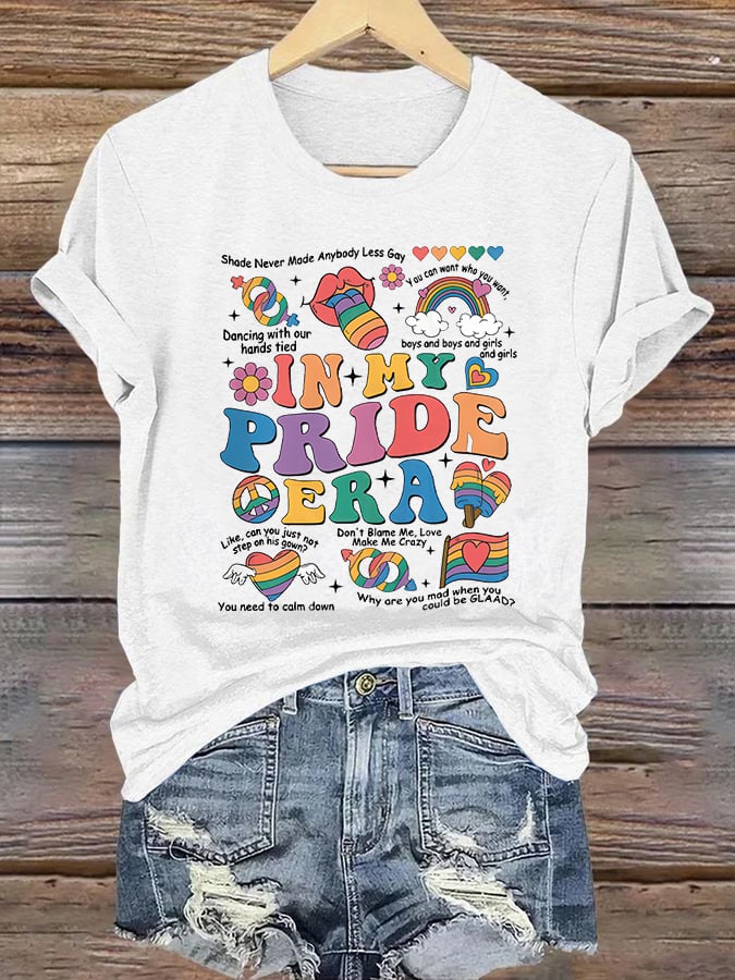 Women's In My Pride Era, Pride Month Print T-Shirt