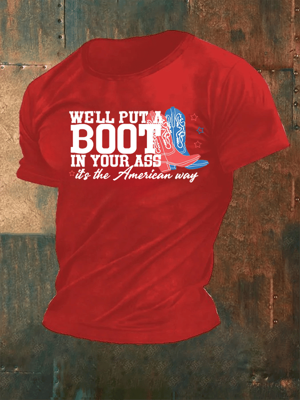 Men's Courtesy of the Red, White and Blue Cowboy T-Shirt