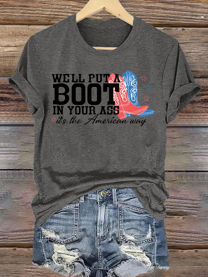 Women's Courtesy of the Red, White and Blue Cowboy T-Shirt