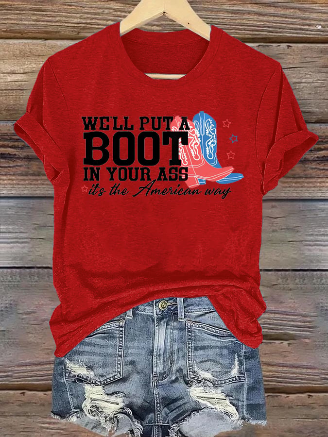 Women's Courtesy of the Red, White and Blue Cowboy T-Shirt