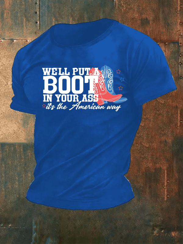 Men's Courtesy of the Red, White and Blue Cowboy T-Shirt