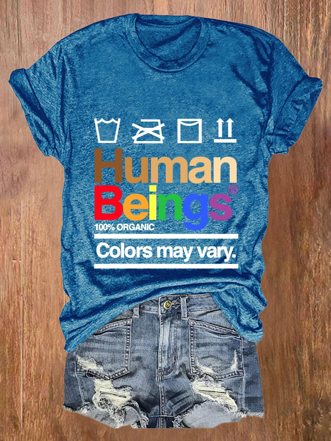 LGBT 100% Organic Colors May Vary Print T-Shirt
