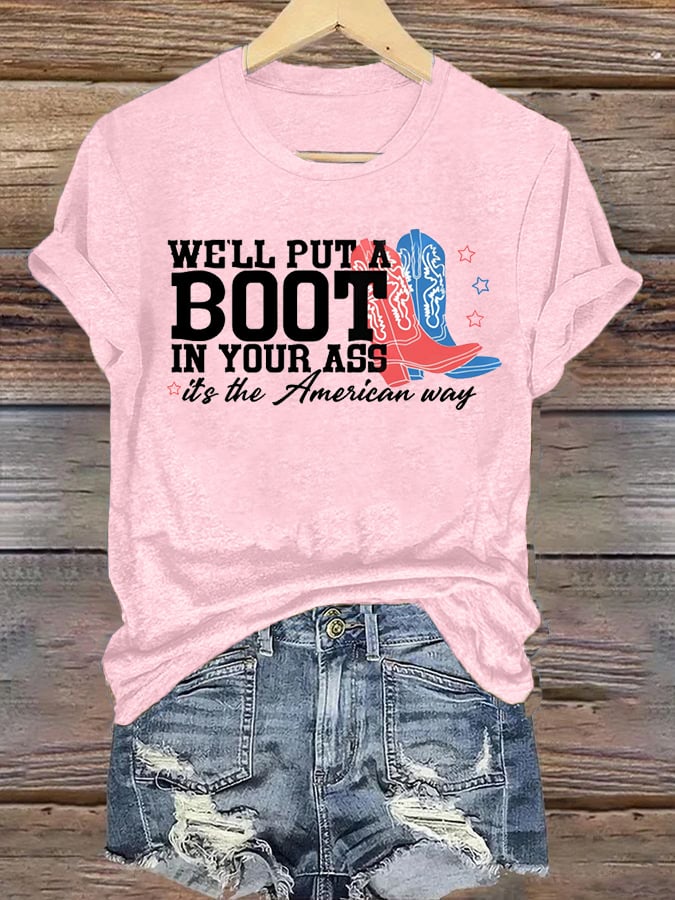 Women's Courtesy of the Red, White and Blue Cowboy T-Shirt