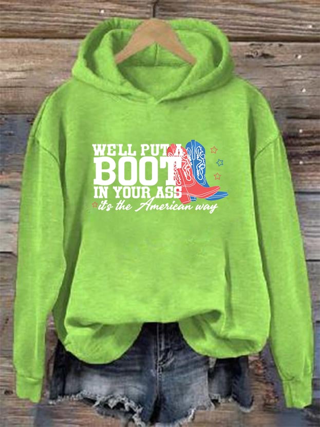Women's Courtesy of the Red, White and Blue Cowboy Hoodie