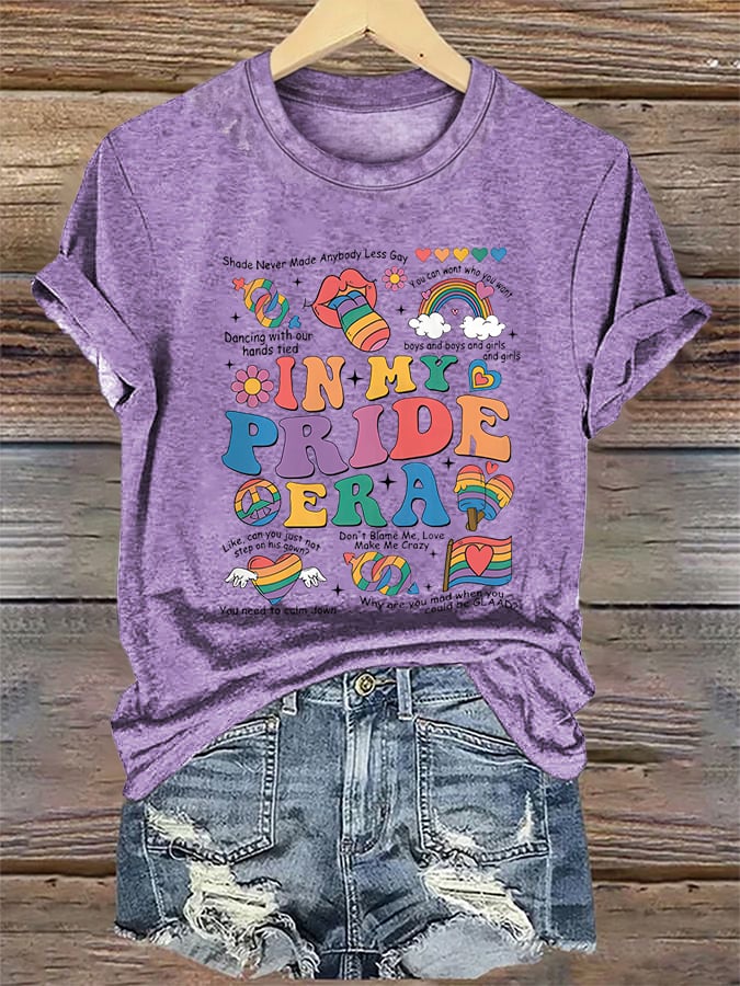 Women's In My Pride Era, Pride Month Print T-Shirt