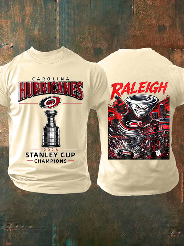 Men's 2026 Ice Hockey Champions Fans Printed T-Shirt