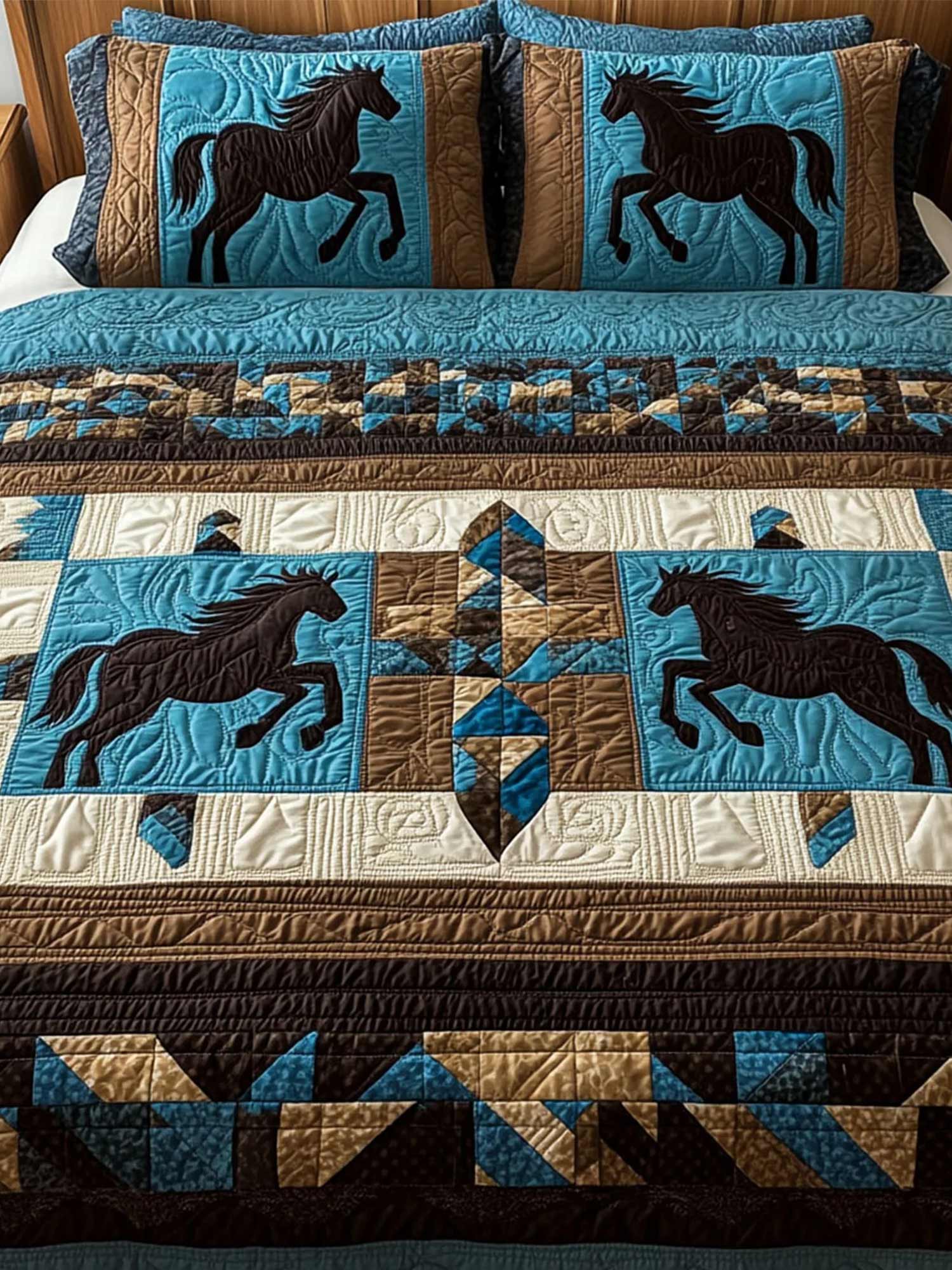 Midnight Horizon 3-Piece Quilted Bedding Set