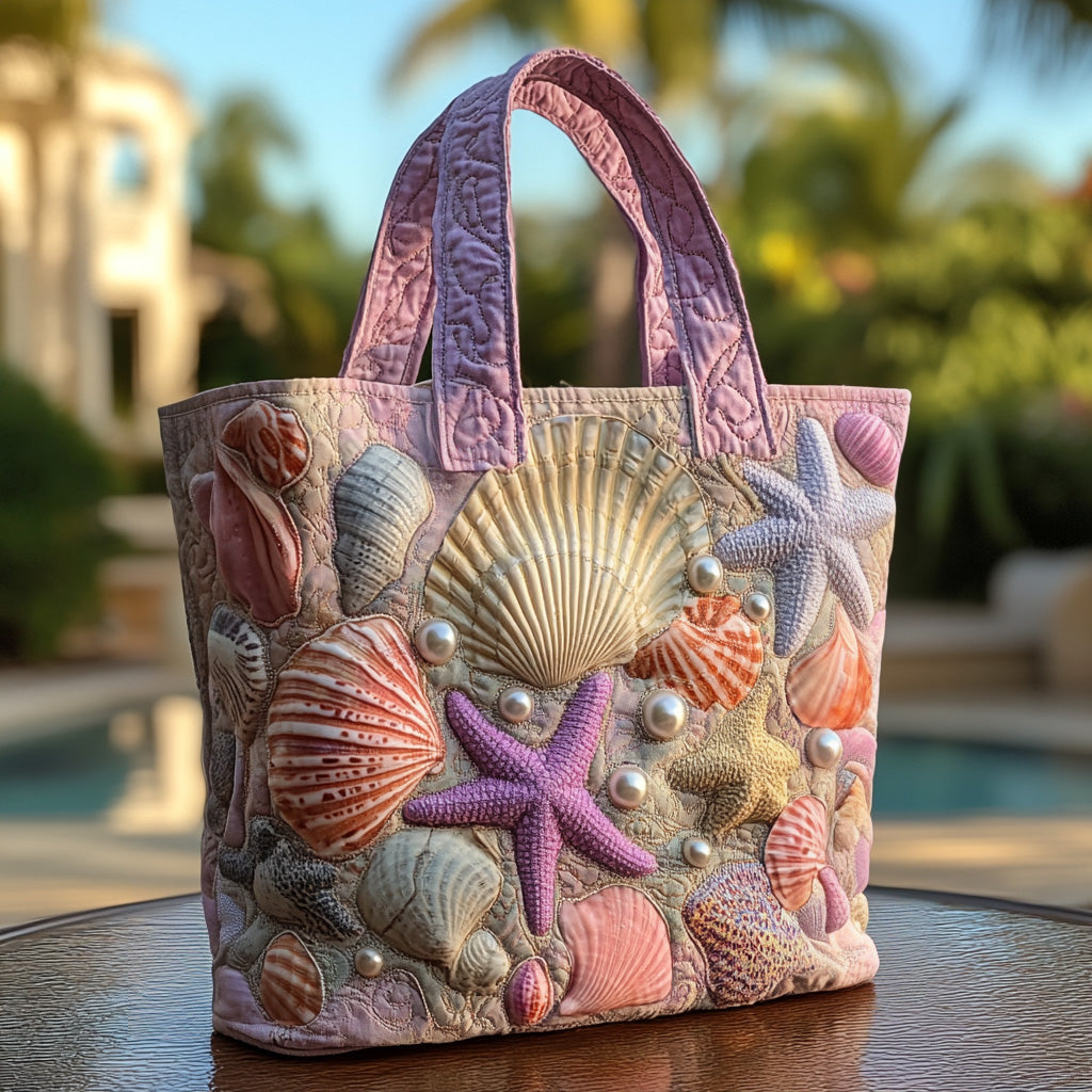 Tidal Treasures Quilted Tote Bag NCU0DV7460