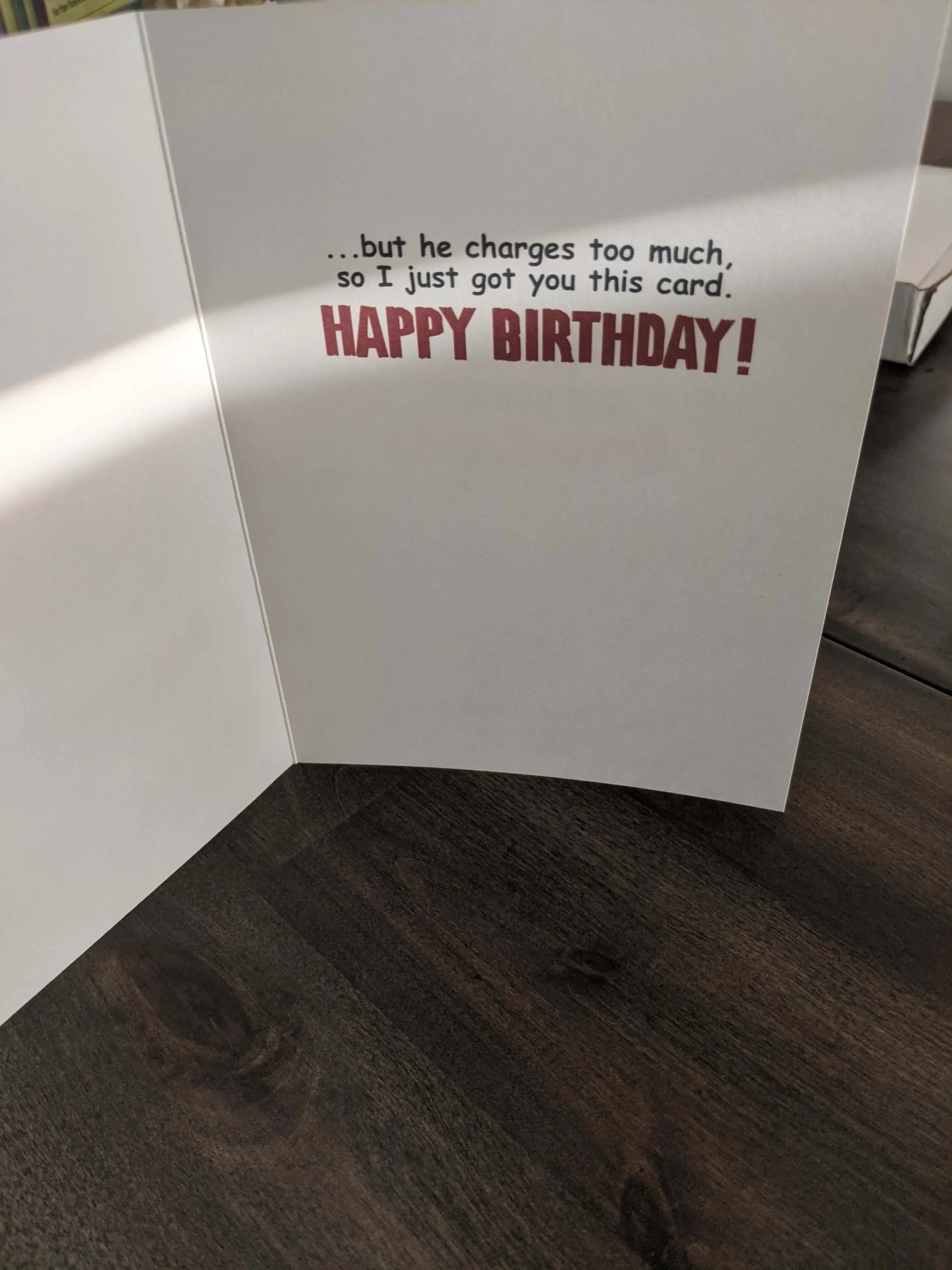 Chente birthday card