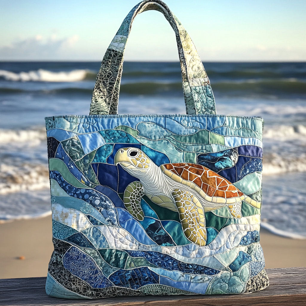 Turtle Quilted Tote Bag NCU0VT208