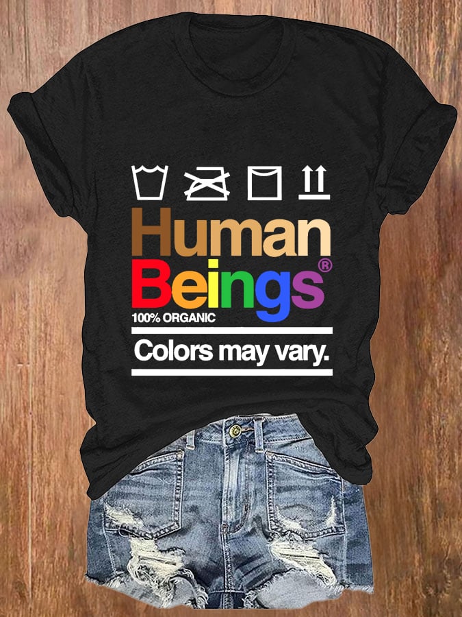 LGBT 100% Organic Colors May Vary Print T-Shirt