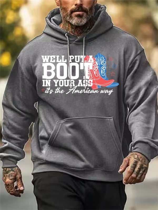 Men's Courtesy of the Red, White and Blue Cowboy Hoodie