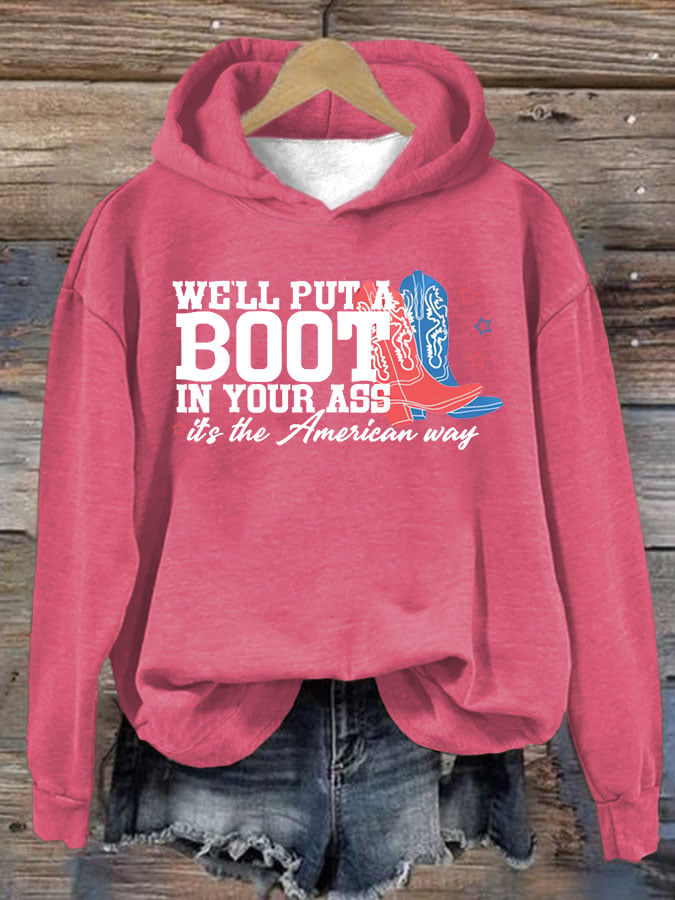 Women's Courtesy of the Red, White and Blue Cowboy Hoodie
