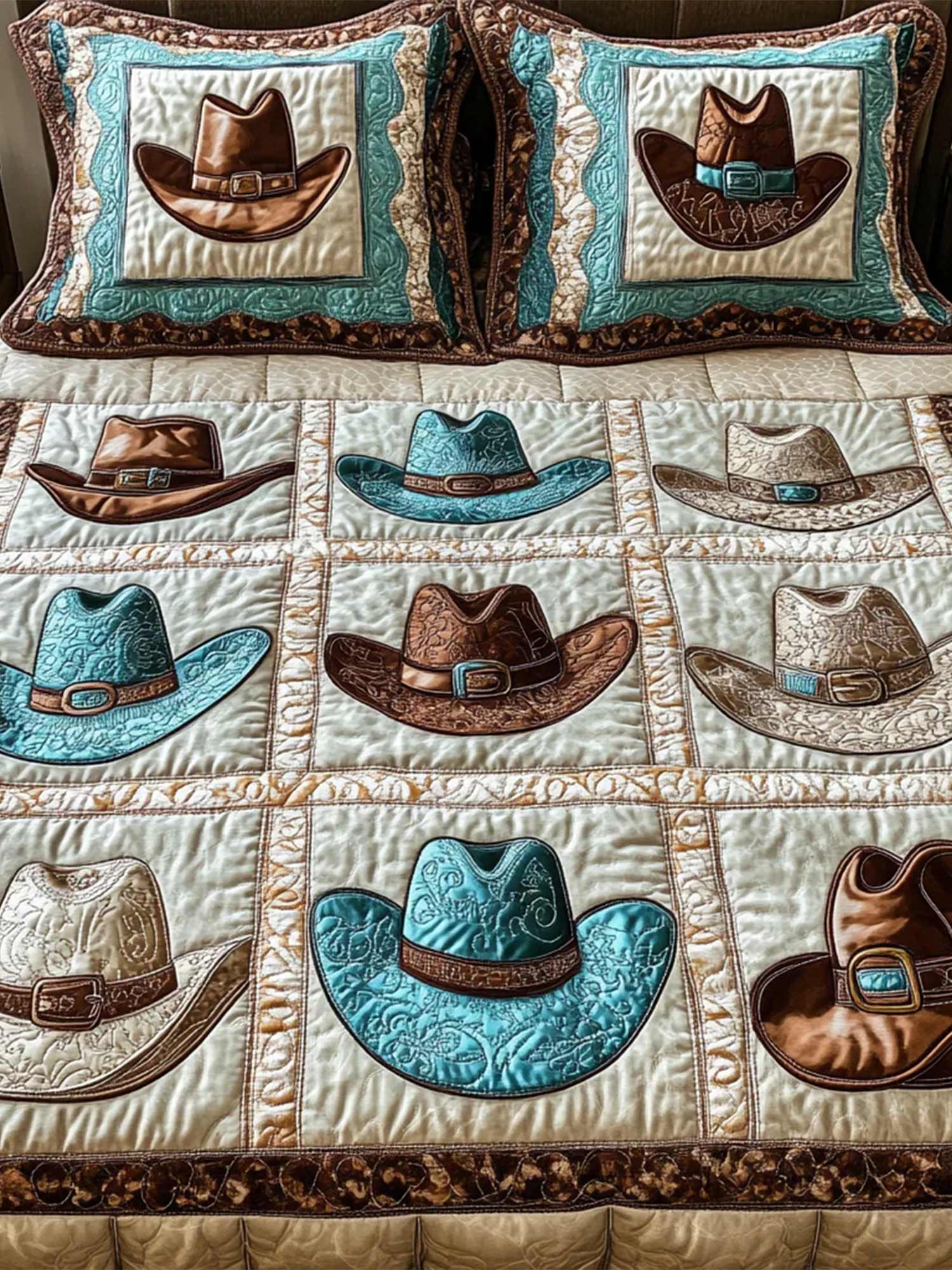 Cowboy Country 3-Piece Quilted Bedding Set