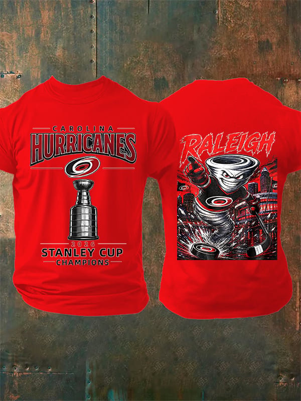 Men's 2026 Ice Hockey Champions Fans Printed T-Shirt
