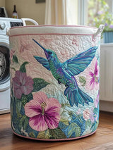 Hummingbird Haven Quilted Laundry Basket