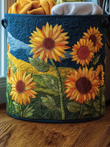 Sunflower Quilted Laundry Basket