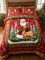 North Pole Express Quilted Bedding Set