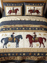 Cowboy Elegance 3-Piece Quilted Bedding Set