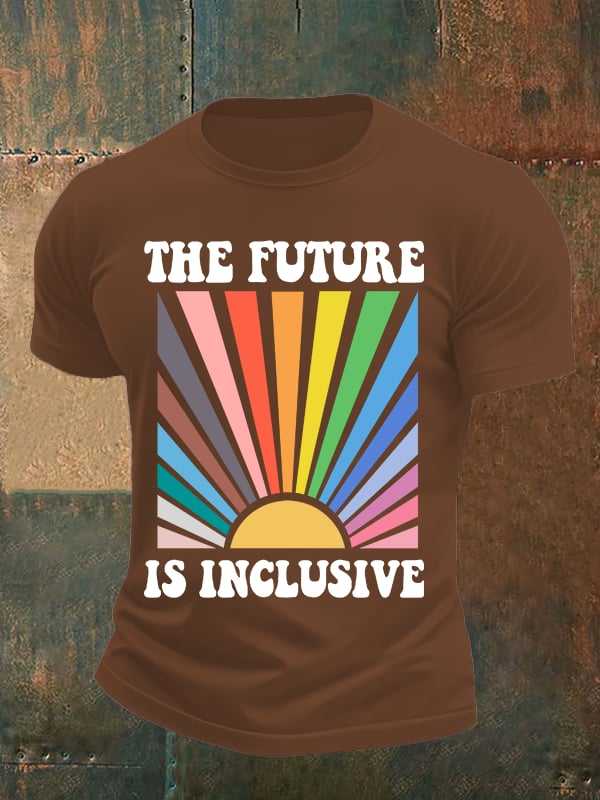 Men's Pride Month Rainbow Print T-Shirt