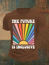 Men's Pride Month Rainbow Print T-Shirt