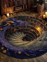 Spiral Watcher Quilted Christmas Round Mat